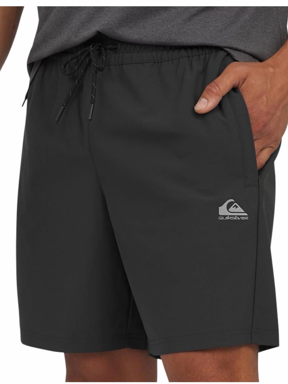 NWT Quiksilver Comfort Stretch DryFlight Active Short in Ebony Mens Small